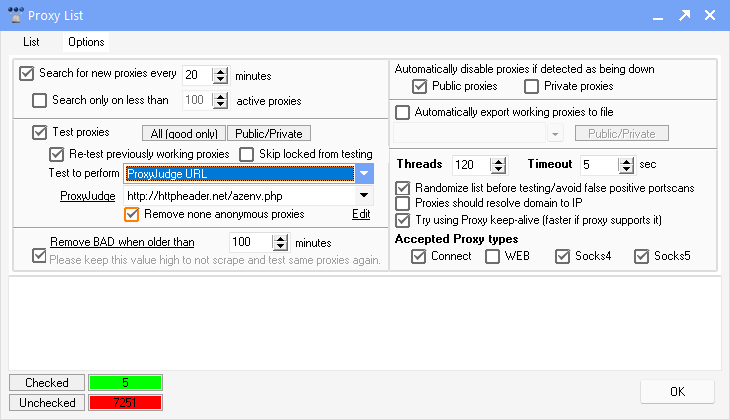 Proxy Options